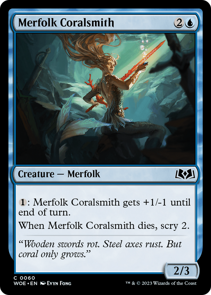 Merfolk Coralsmith [Wilds of Eldraine] Magic: The Gathering