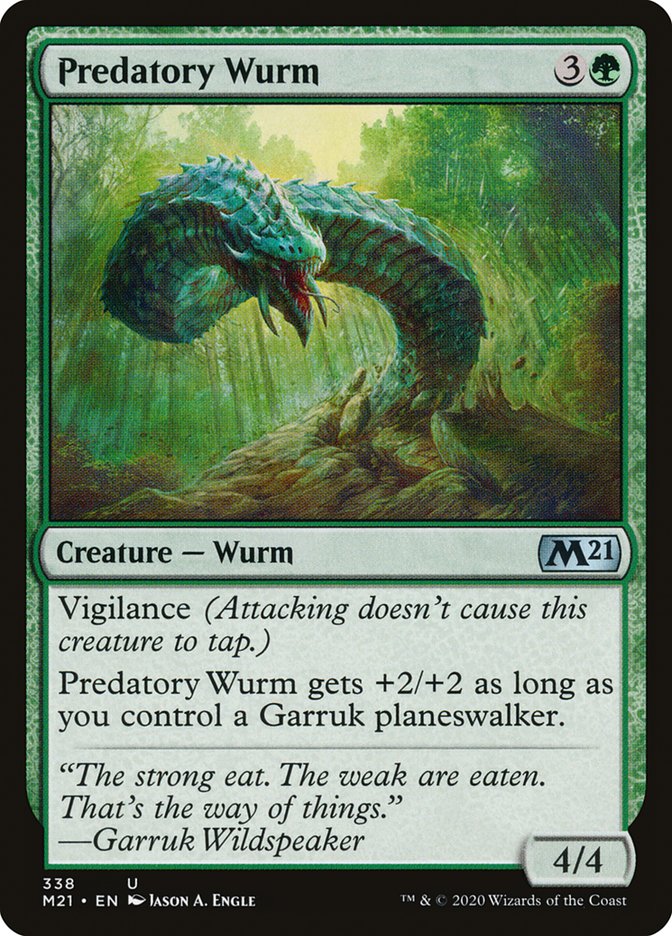 Predatory Wurm [Core Set 2021] Magic: The Gathering
