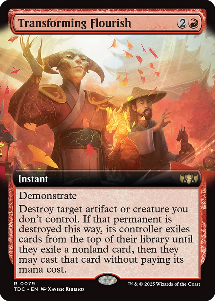 Transforming Flourish (Extended Art) [Tarkir: Dragonstorm Commander] Magic: The Gathering