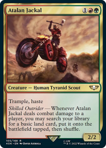 Atalan Jackal (Surge Foil) [Warhammer 40,000] Magic: The Gathering