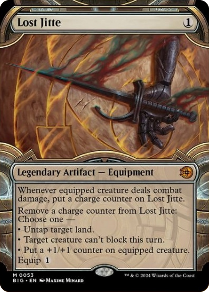 Lost Jitte (Showcase) [Outlaws of Thunder Junction: The Big Score] Magic: The Gathering
