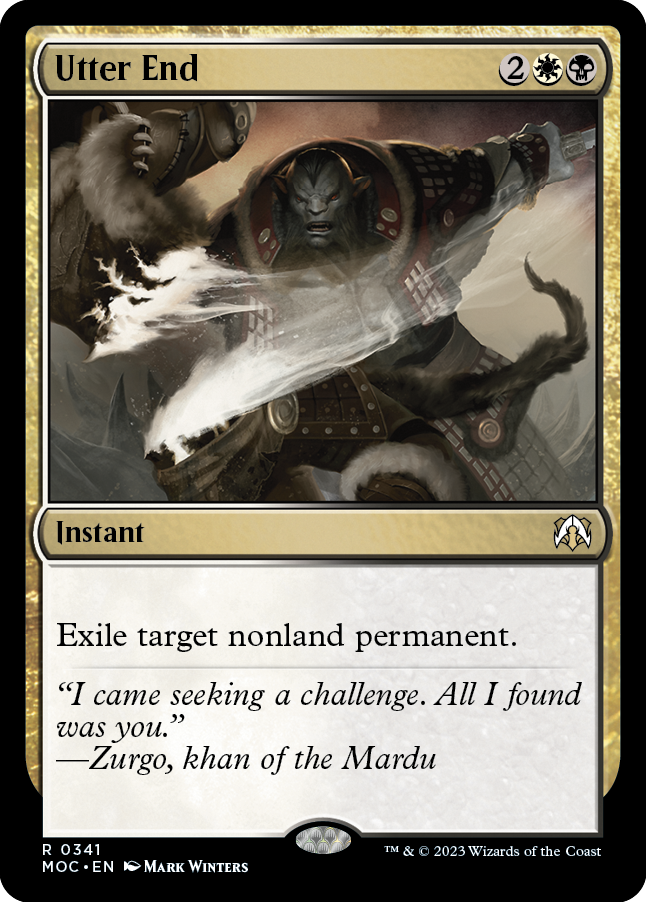 Utter End [March of the Machine Commander] Magic: The Gathering