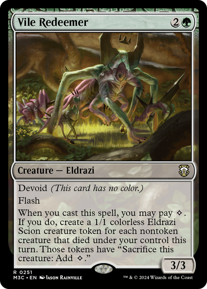 Vile Redeemer (Ripple Foil) [Modern Horizons 3 Commander] Magic: The Gathering