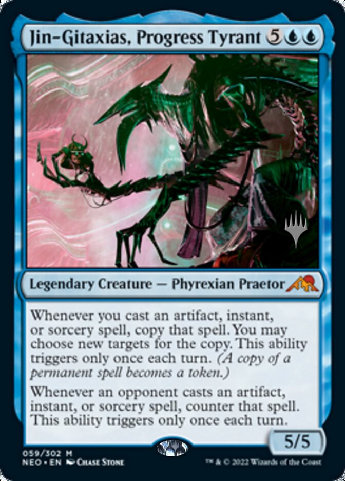 Jin-Gitaxias, Progress Tyrant (Promo Pack) [Kamigawa: Neon Dynasty Promos] Magic: The Gathering