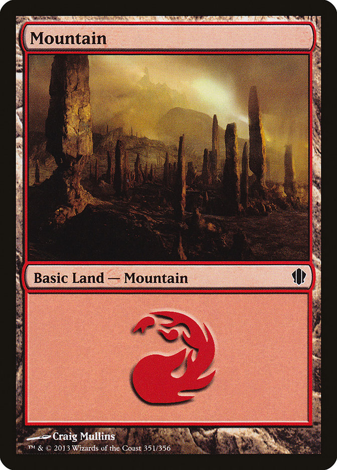 Mountain (351) [Commander 2013] Magic: The Gathering