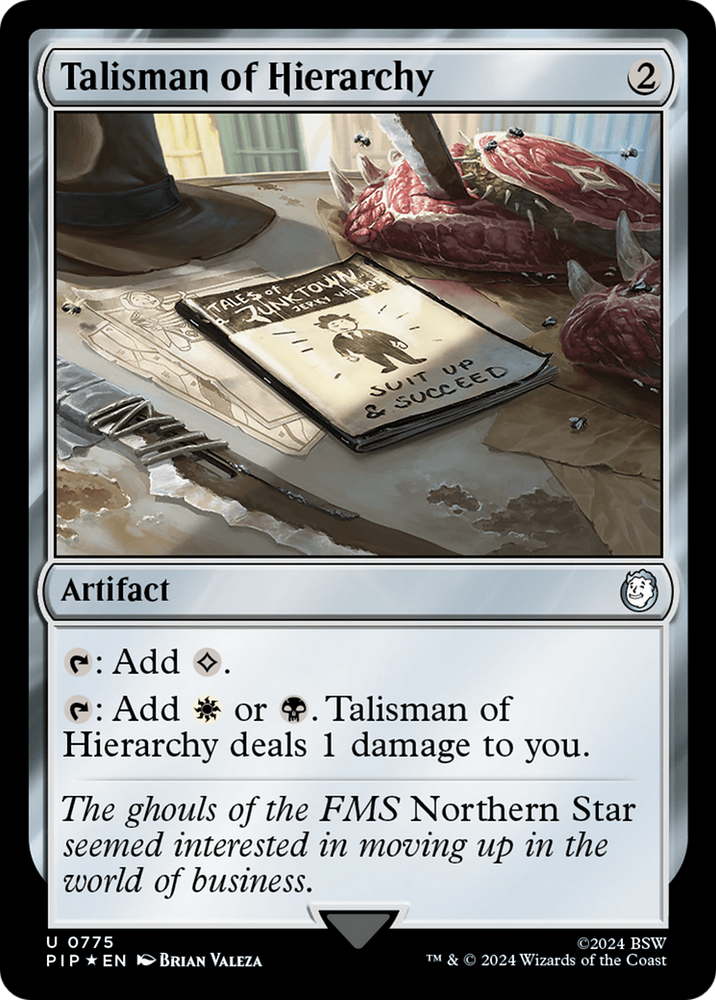Talisman of Hierarchy (Surge Foil) [Fallout] Magic: The Gathering