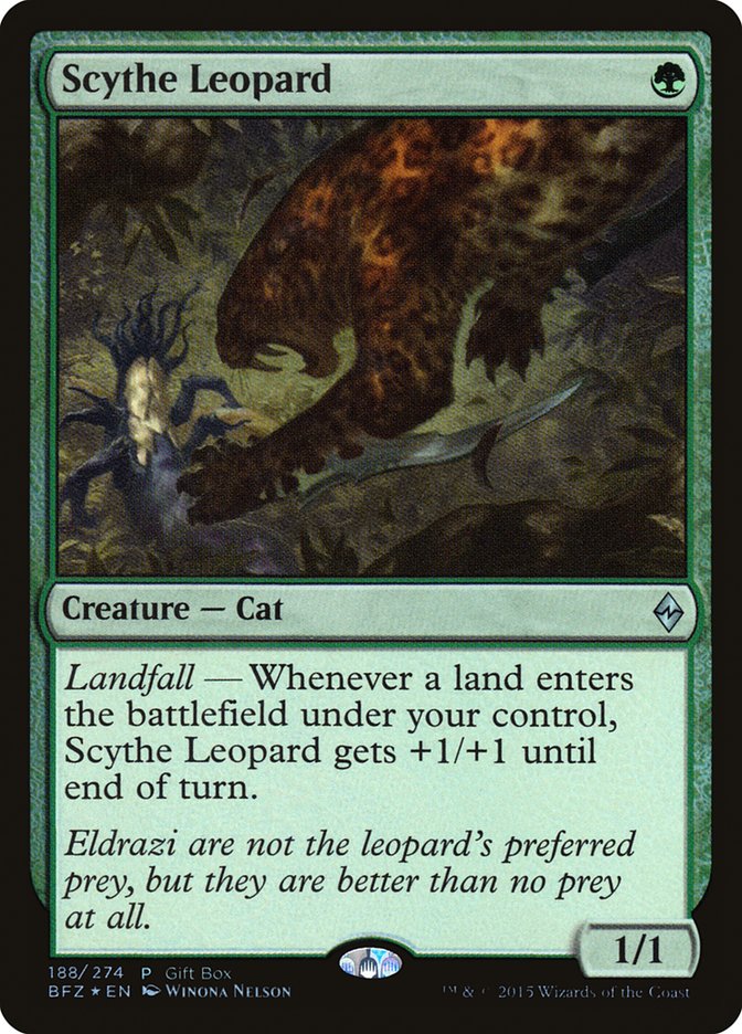 Scythe Leopard (Gift Box) [Battle for Zendikar Promos] Magic: The Gathering