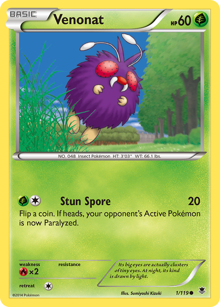 Venonat (1/119) [XY: Phantom Forces] Pokémon