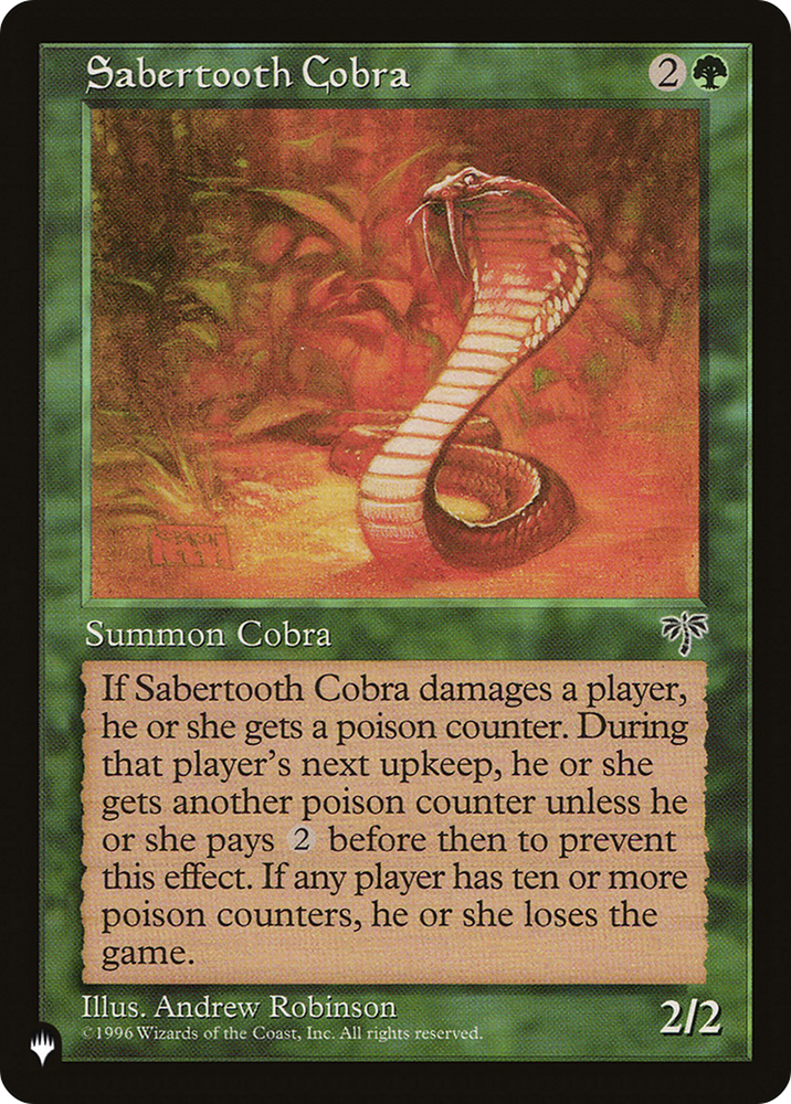 Sabertooth Cobra [The List] Magic: The Gathering