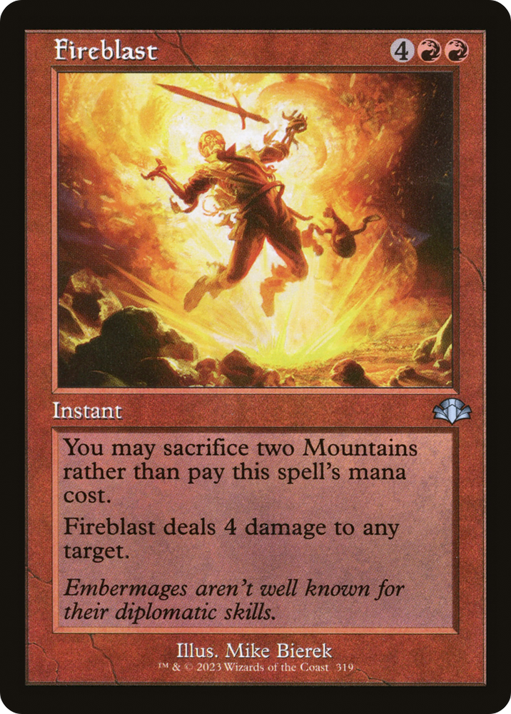 Fireblast (Retro) [Dominaria Remastered] Magic: The Gathering