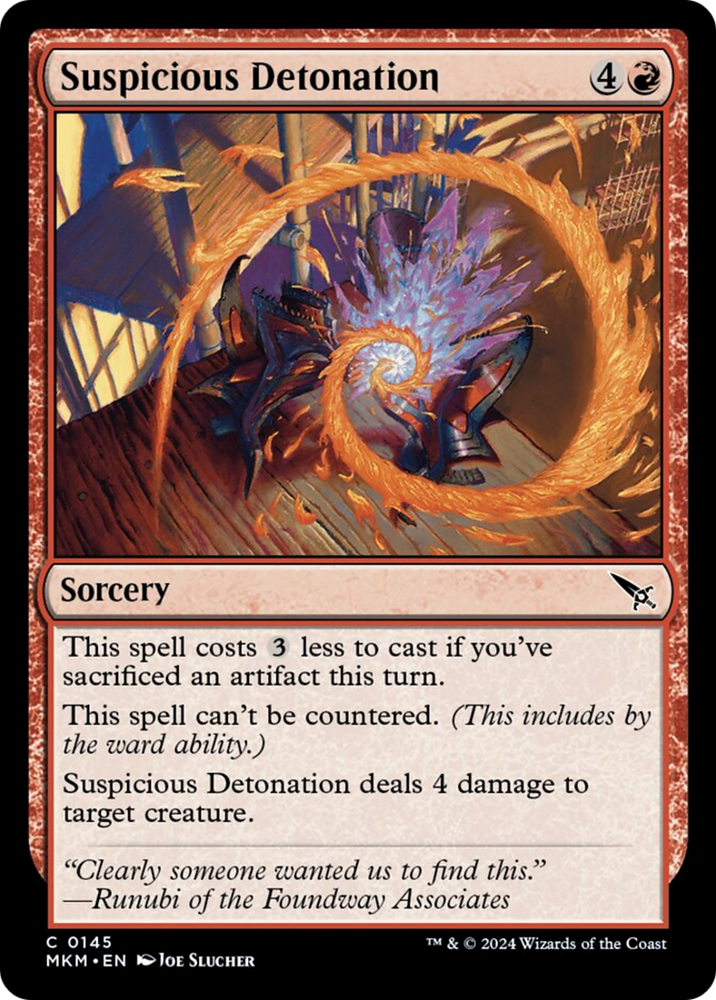 Suspicious Detonation [Murders at Karlov Manor] Magic: The Gathering