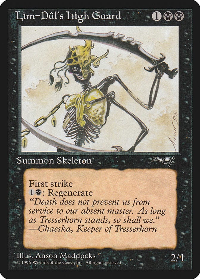 Lim-Dul's High Guard (Holding Sword) [Alliances] Magic: The Gathering