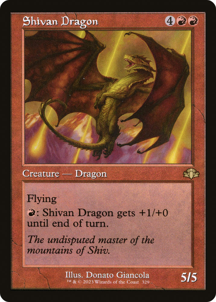 Shivan Dragon (Retro) [Dominaria Remastered] Magic: The Gathering