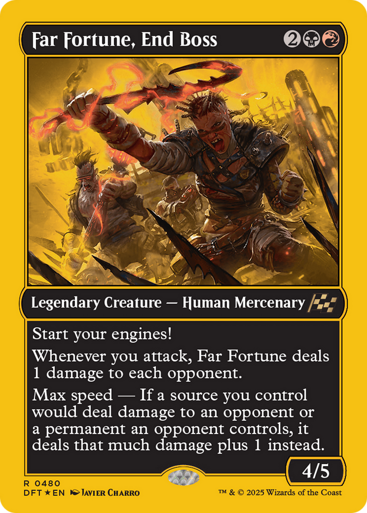 Far fortune, End Boss (First-Place Foil) [Aetherdrift] Magic: The Gathering