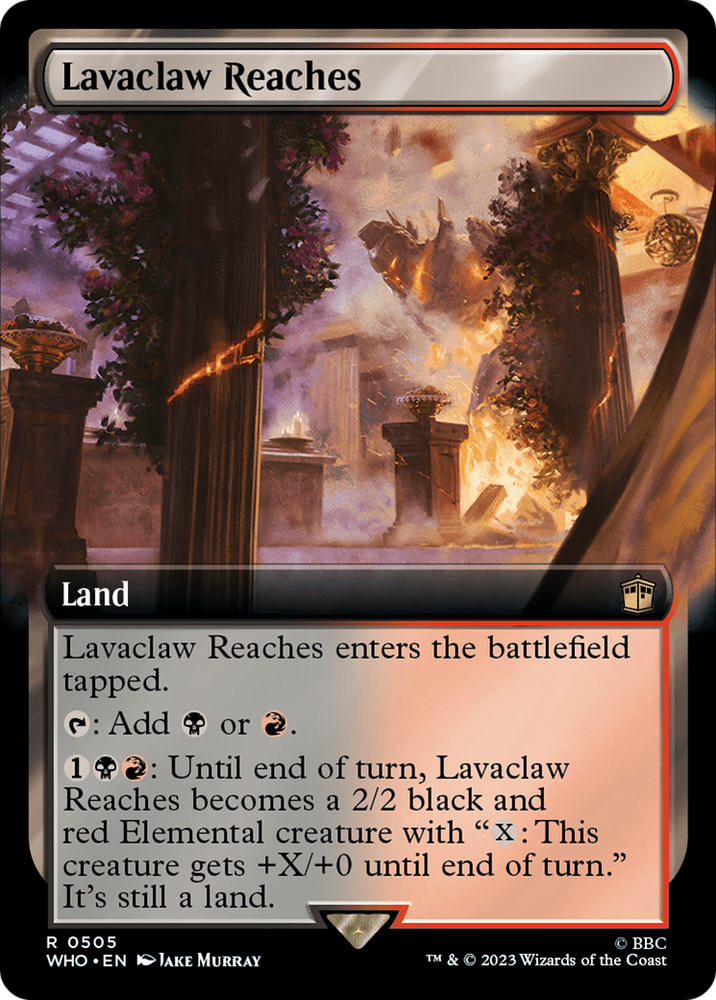 Lavaclaw Reaches (Extended Art) [Doctor Who] Magic: The Gathering