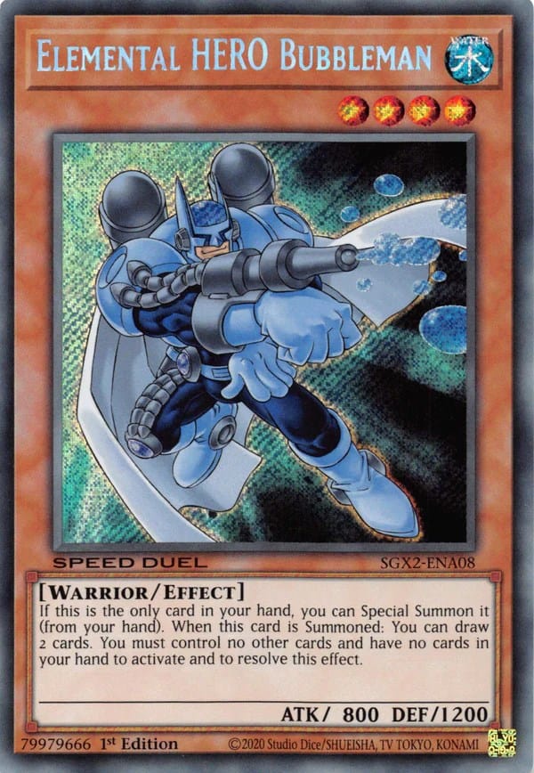 Elemental HERO Bubbleman [SGX2-ENA08] Secret Rare - Yugioh Cards For Your TCG Needs!