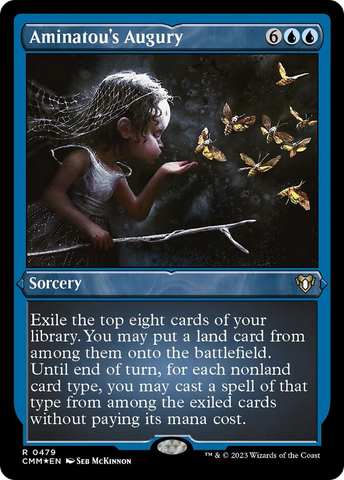 Aminatou's Augury (Foil Etched) [Commander Masters] Magic: The Gathering