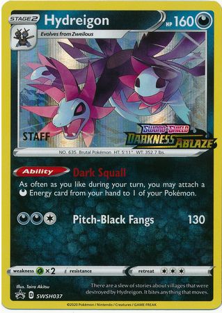 Hydreigon (SWSH037) (Staff Prerelease Promo) [Sword & Shield: Black Star Promos] Pokémon