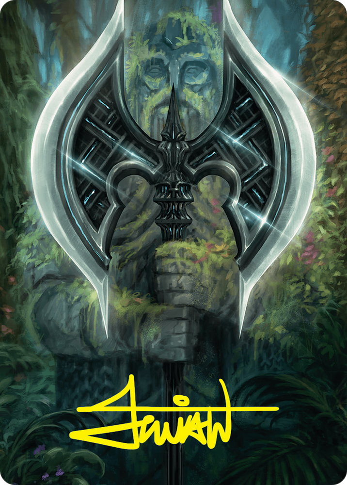 Leyline Axe Art Card (49/54) (Gold-Stamped Signature) [Foundations Art Series] Magic: The Gathering