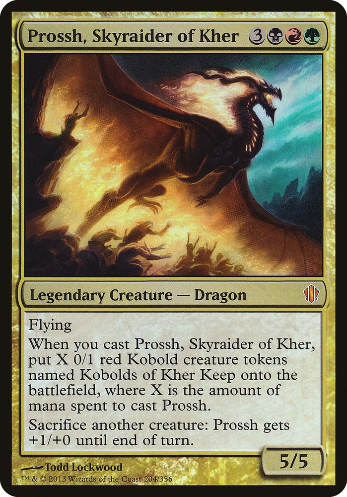 Prossh, Skyraider of Kher (Oversized) [Commander 2013 Oversized] Magic: The Gathering