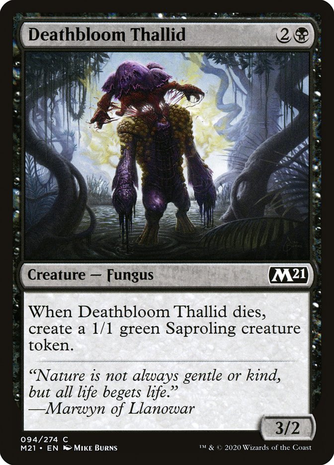 Deathbloom Thallid [Core Set 2021] Magic: The Gathering