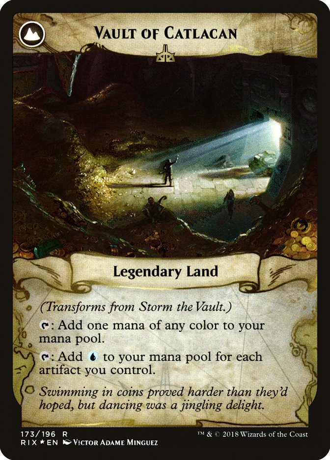 Storm the Vault // Vault of Catlacan [Rivals of Ixalan Prerelease Promos] Magic: The Gathering