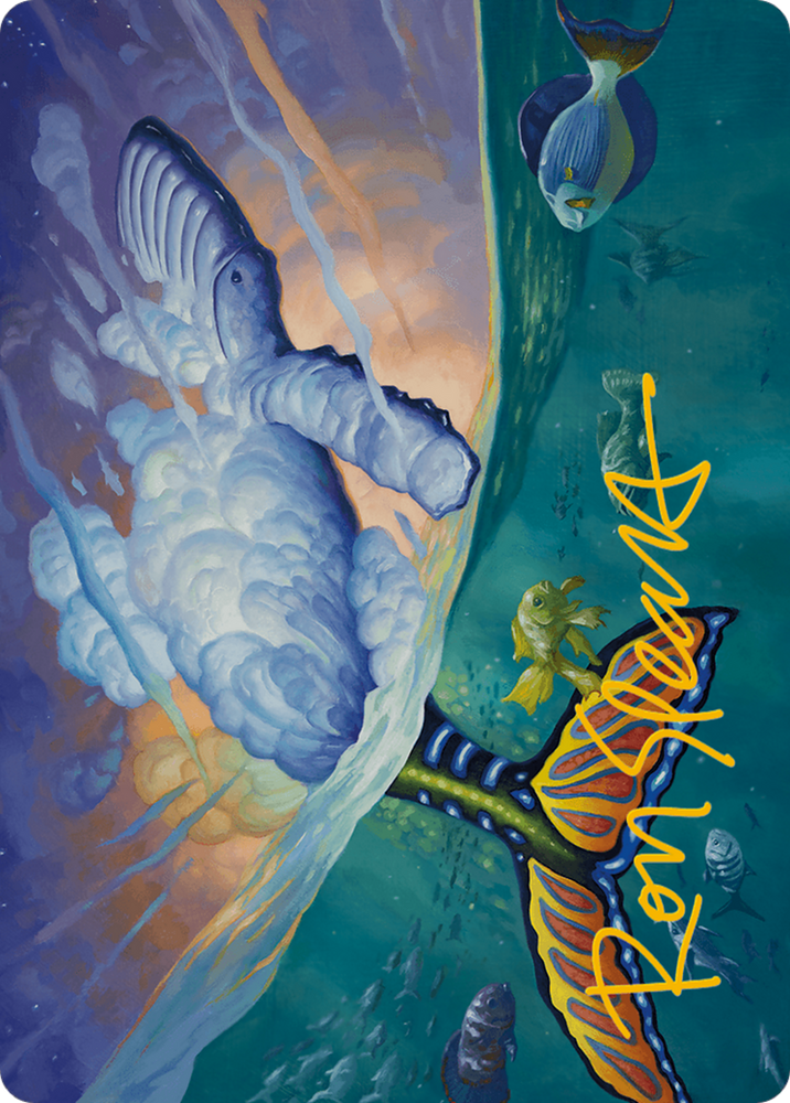 Dreamtide Whale Art Card (Gold-Stamped Signature) [Modern Horizons 3 Art Series] Magic: The Gathering