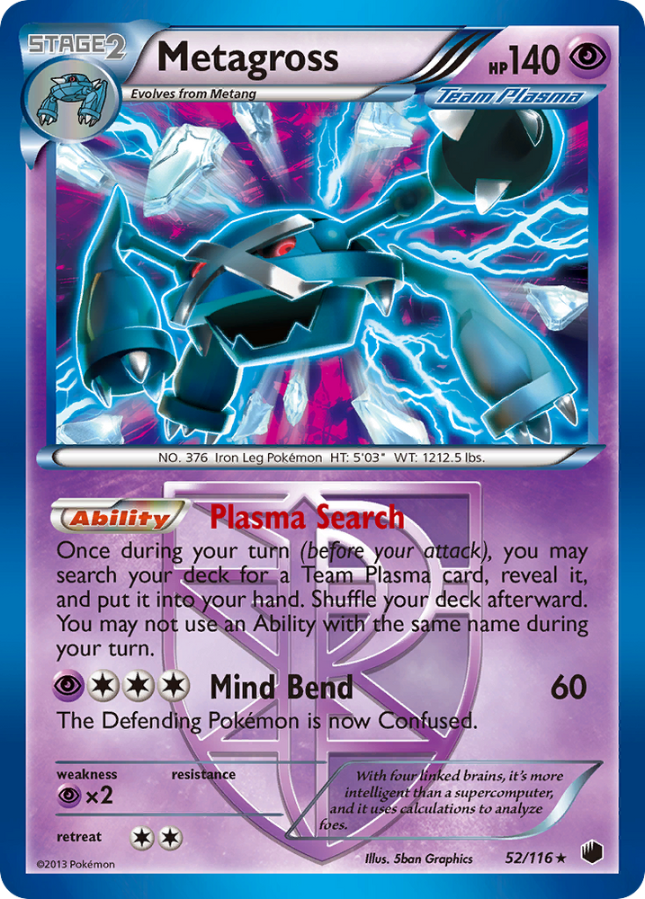 Metagross (52/116) [Black & White: Plasma Freeze] Pokémon