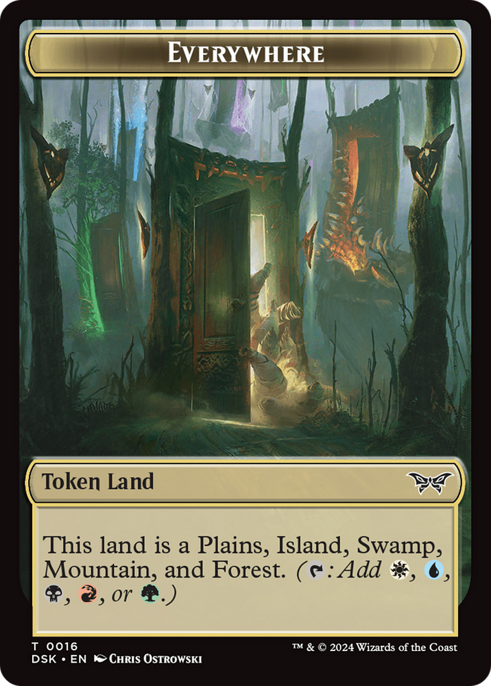 Everywhere Token [Duskmourn: House of Horror Tokens] Magic: The Gathering