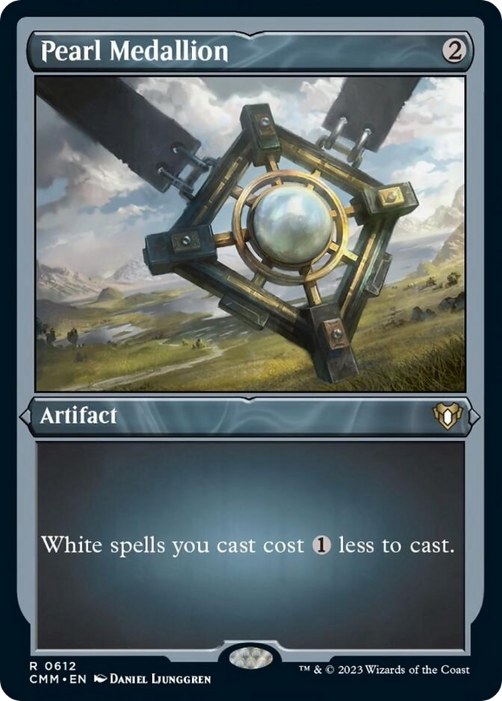 Pearl Medallion (Foil Etched) [Commander Masters] Magic: The Gathering