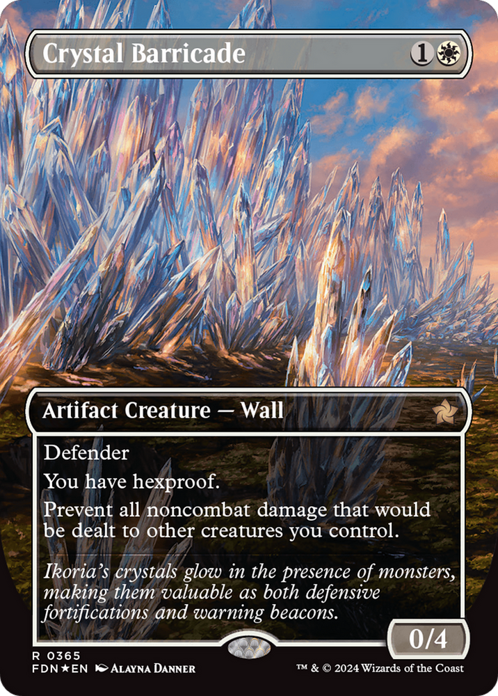 Crystal Barricade (Borderless) (Mana Foil) [Foundations] Magic: The Gathering