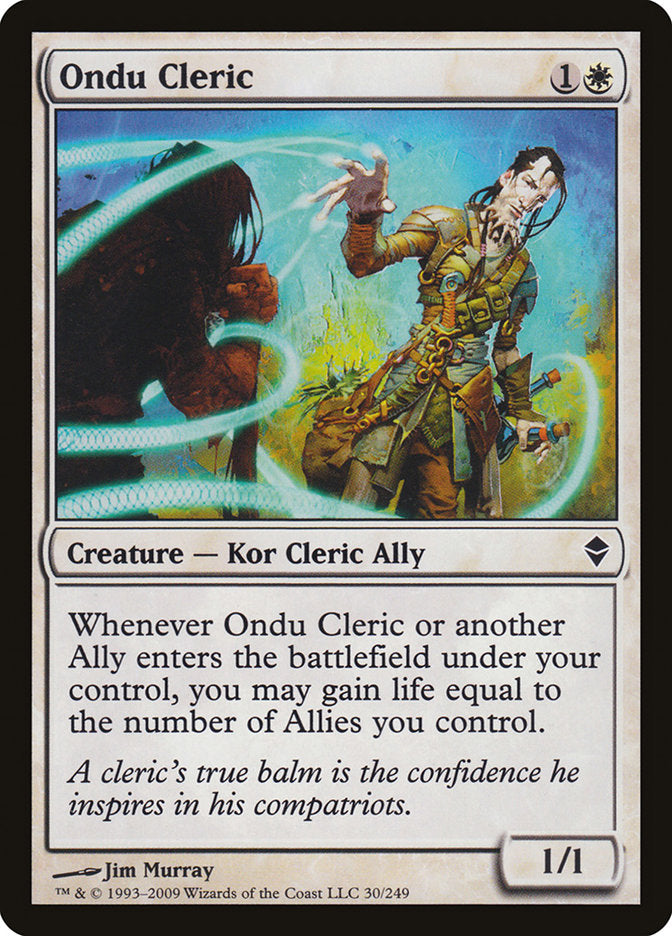 Ondu Cleric [Zendikar] Magic: The Gathering