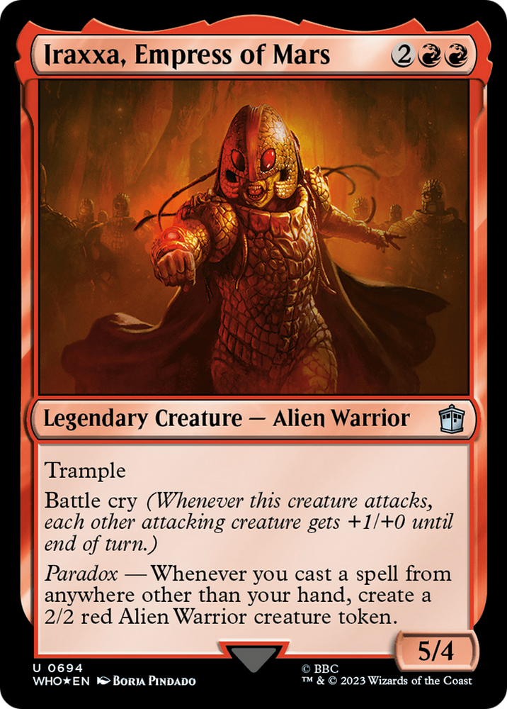 Iraxxa, Empress of Mars (Surge Foil) [Doctor Who] Magic: The Gathering