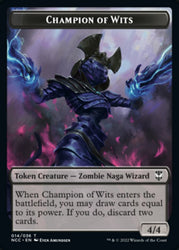 Tentacle // Champion of Wits Double-Sided Token [Streets of New Capenna Commander Tokens] Magic: The Gathering