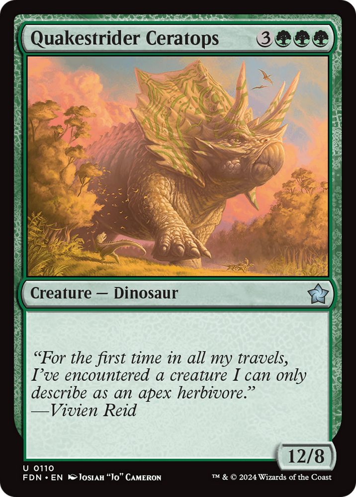 Quakestrider Ceratops [Foundations] Magic: The Gathering