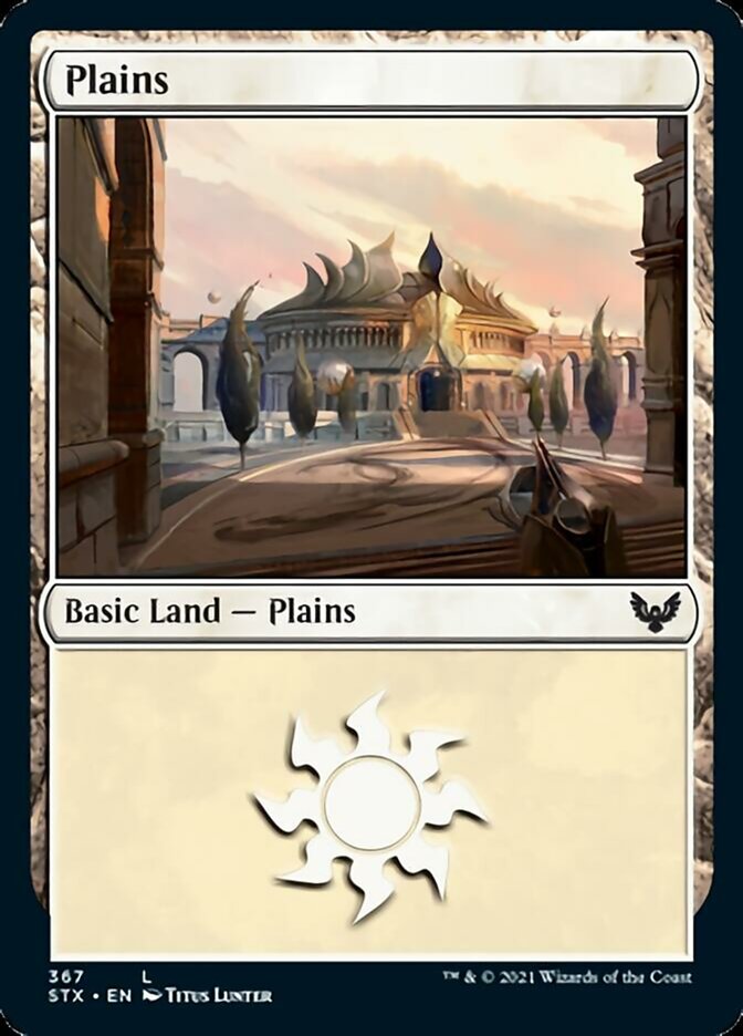 Plains (367) [Strixhaven: School of Mages] Magic: The Gathering
