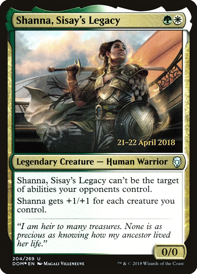 Shanna, Sisay's Legacy [Dominaria Prerelease Promos] Magic: The Gathering