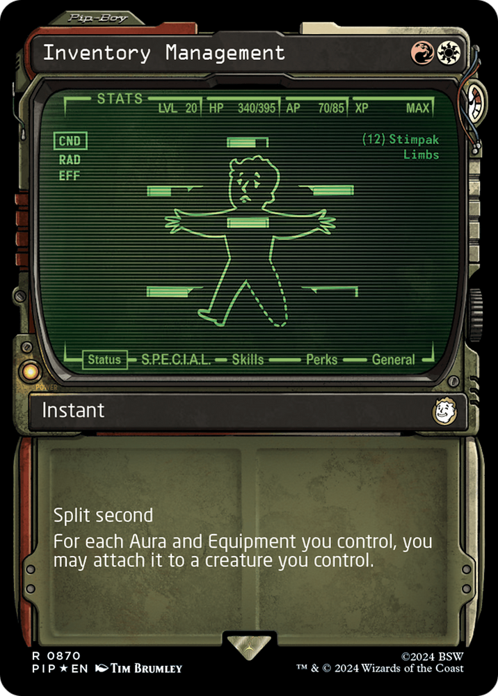 Inventory Management (Showcase) (Surge Foil) [Fallout] Magic: The Gathering