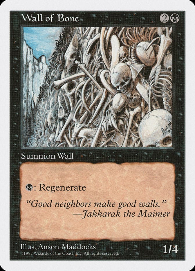 Wall of Bone [Fifth Edition] Magic: The Gathering