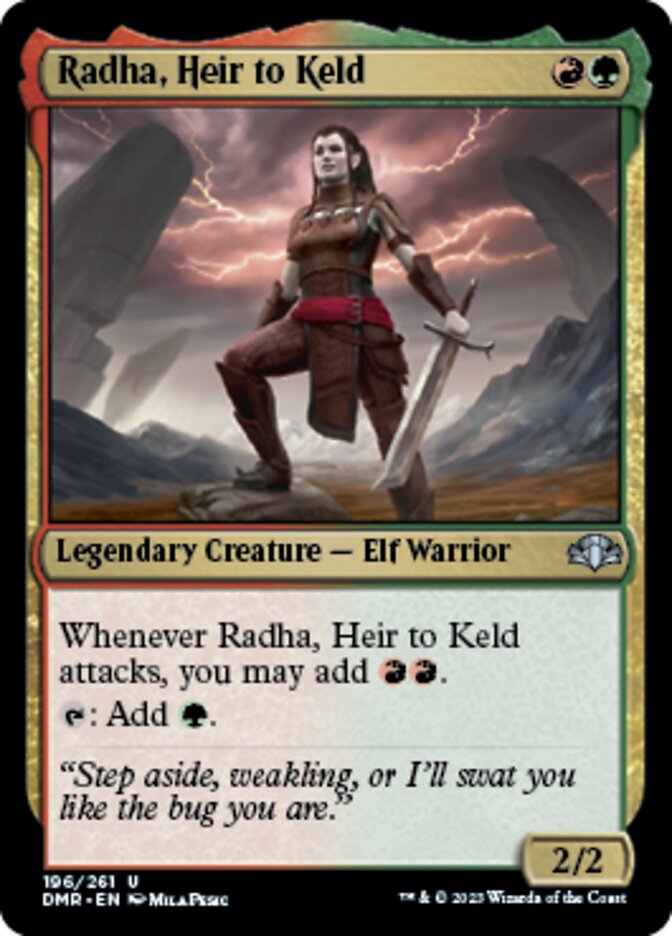 Radha, Heir to Keld [Dominaria Remastered] Magic: The Gathering