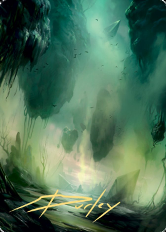 Swamp 1 Art Card (Gold-Stamped Signature) [Zendikar Rising Art Series] Magic: The Gathering