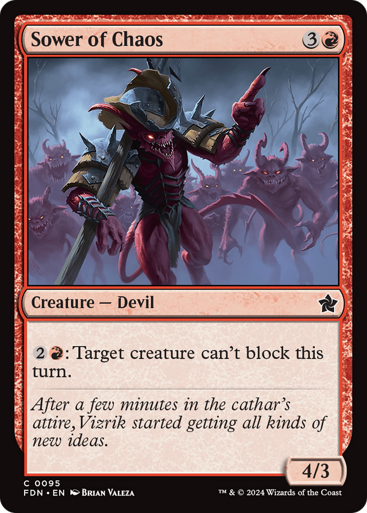 Sower of Chaos [Foundations] Magic: The Gathering