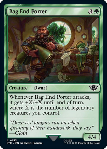 Bag End Porter [The Lord of the Rings: Tales of Middle-Earth] Magic: The Gathering