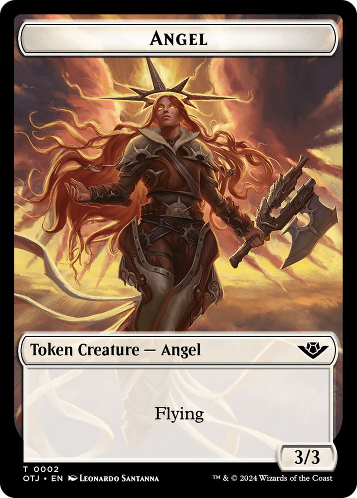 Angel Token [Outlaws of Thunder Junction Tokens] Magic: The Gathering