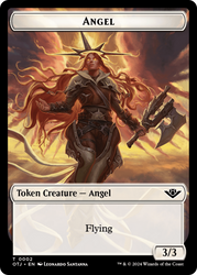 Treasure // Angel Double-Sided Token [Outlaws of Thunder Junction Tokens] Magic: The Gathering