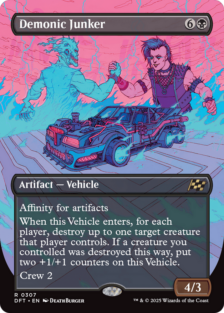 Demonic Junker (Borderless) [Aetherdrift] Magic: The Gathering