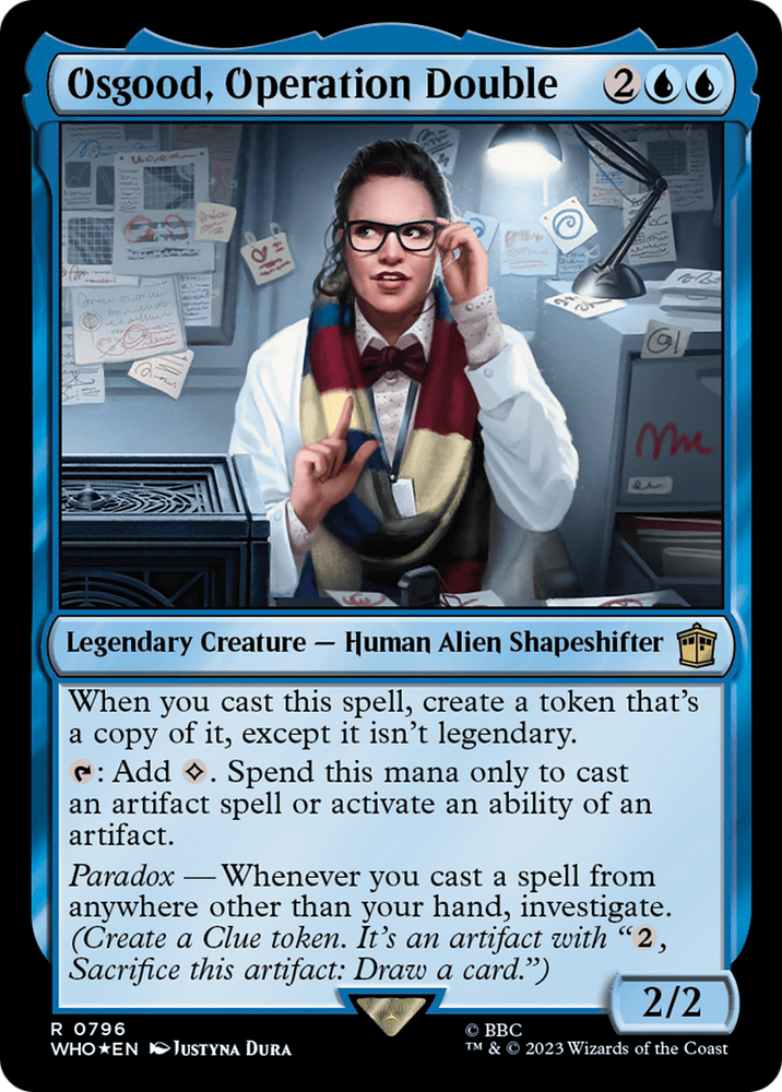 Osgood, Operation Double (Surge Foil) [Doctor Who] Magic: The Gathering