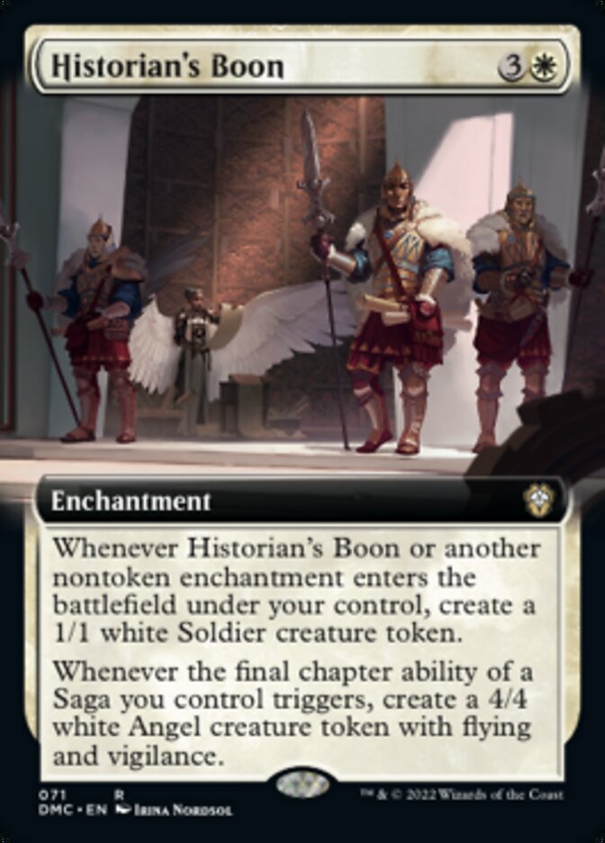 Historian's Boon (Extended Art) [Dominaria United Commander] Magic: The Gathering