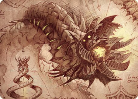 Wurmcoil Engine Art Card [The Brothers' War Art Series] Magic: The Gathering