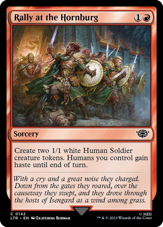 Rally at the Hornburg [The Lord of the Rings: Tales of Middle-Earth] Magic: The Gathering